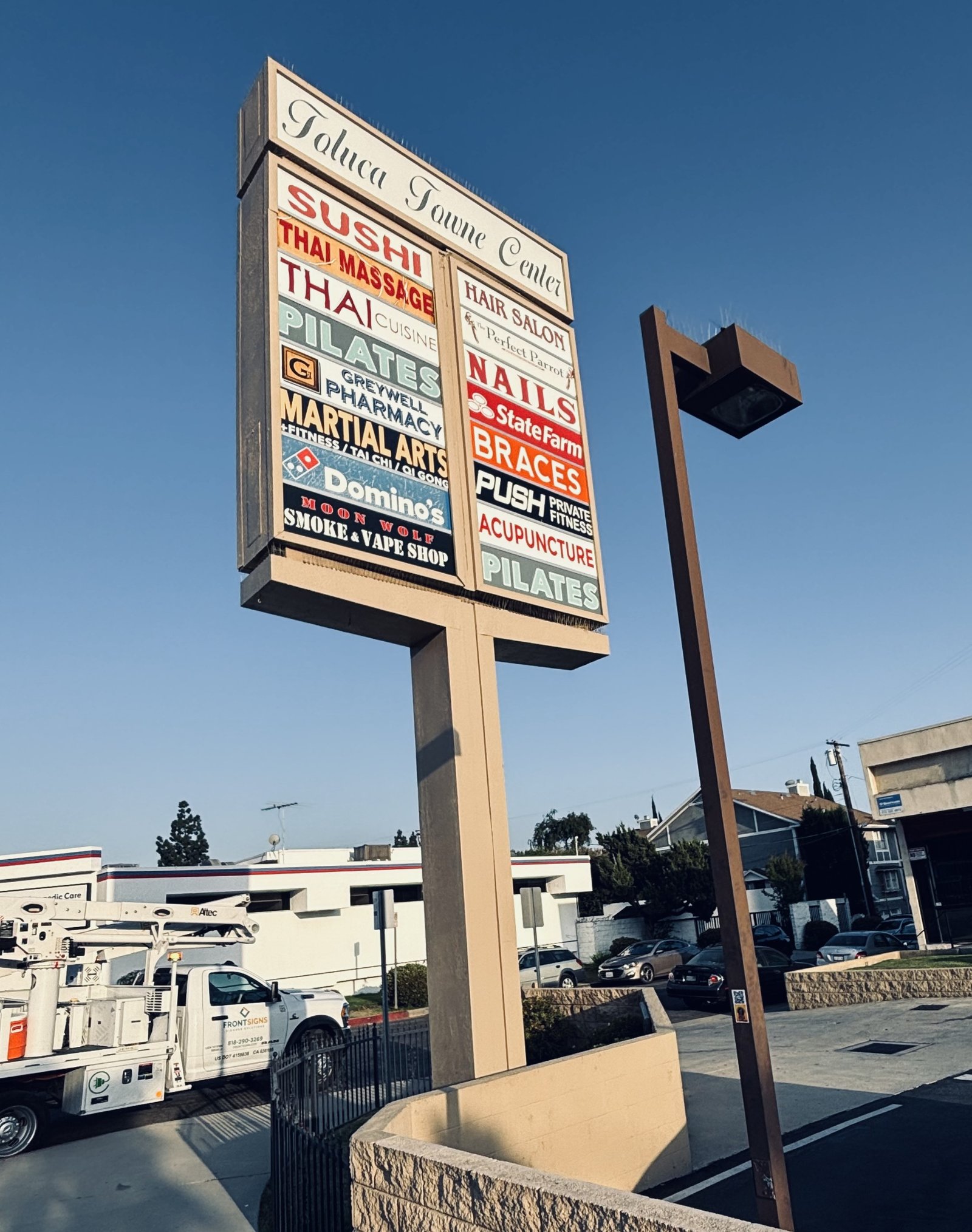 Exterior signage fit-out Dubai - illuminated pylon sign structure, the freestanding sign type that most often triggers a structural review and risk assessment